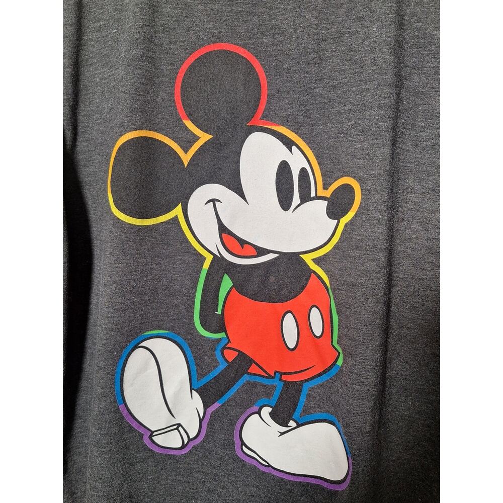 Disney Mickey Mouse Gray Graphic T-Shirt Men’s Large Classic Cartoon Tee - Picture 2 of 6